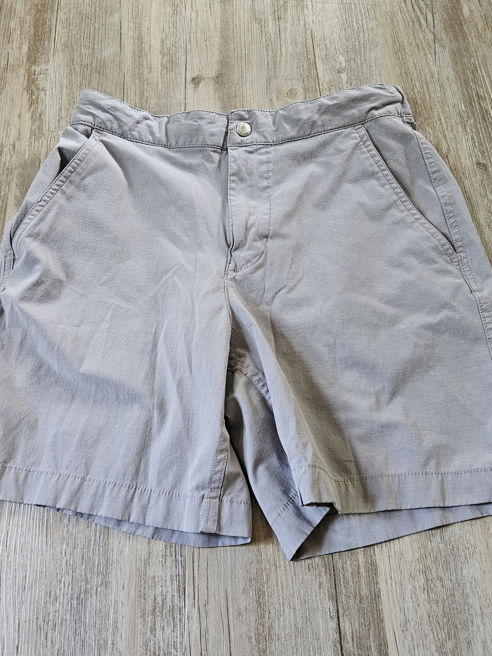Buck Mason Men's light gray Stretch 6" Deck shorts Size 29 Atheltic Drawsting